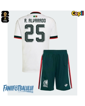 Mexic Roberto Alvarado #25 Echipament de Fotbal Replică Mondial 2026 Copii Deplasare (+ Șorturi)